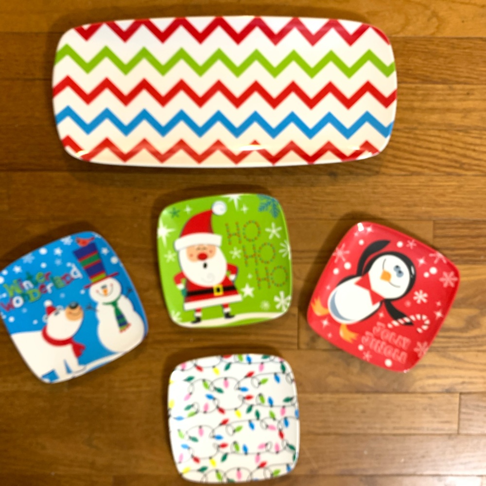 Christmas Melamine Snack Set